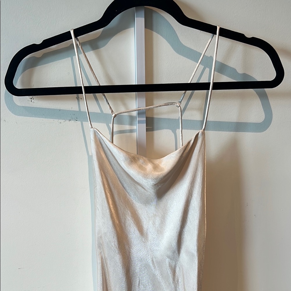 Light Pink Satin Slip Dress